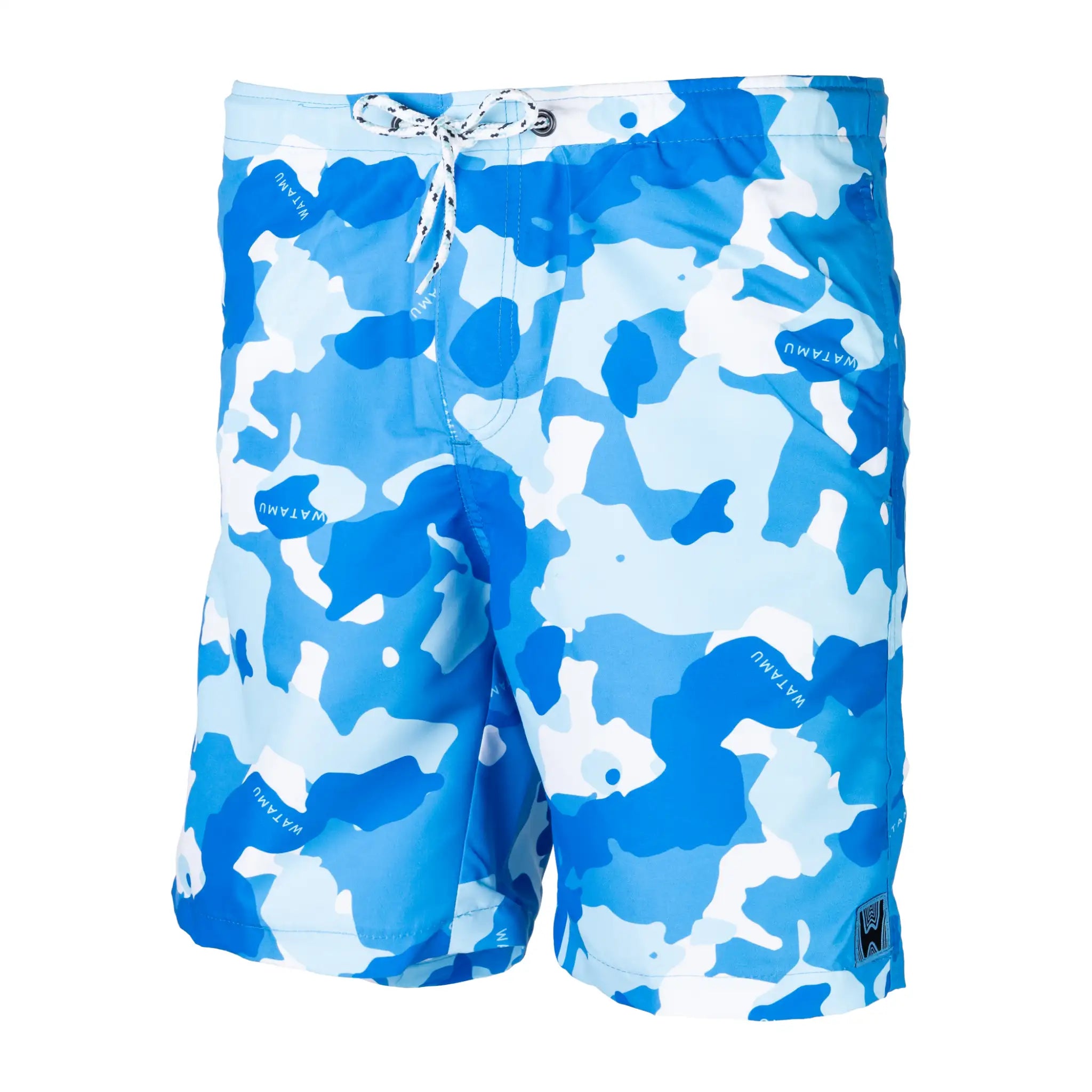 Inhace Mens Swim Shorts - Blue Camo