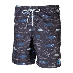 Hooked Line Mens Swim Shorts - Black