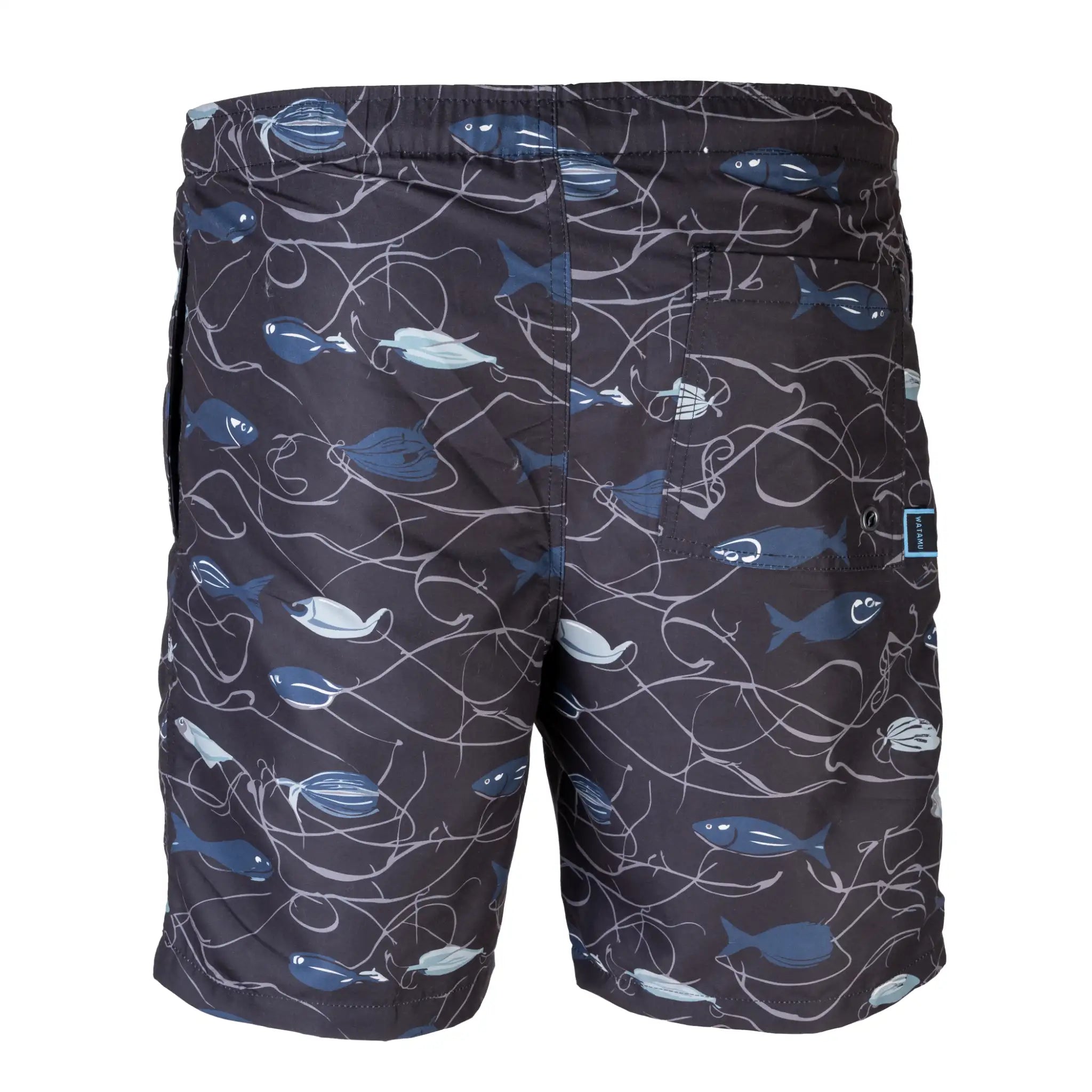 Hooked Line Mens Swim Shorts - Black