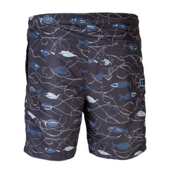 Hooked Line Mens Swim Shorts - Black