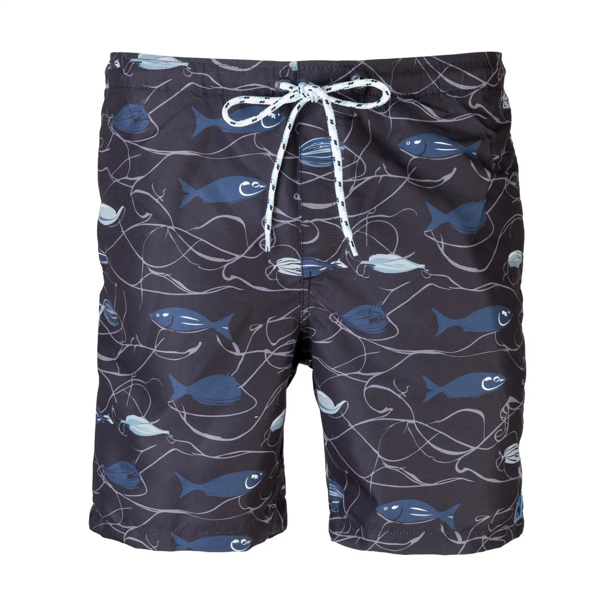 Hooked Line Mens Swim Shorts - Black