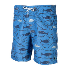 Hooked Line Mens Swim Shorts - Blue