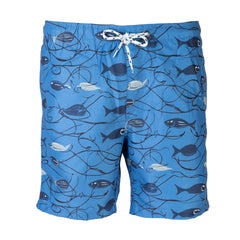 Hooked Line Mens Swim Shorts - Blue