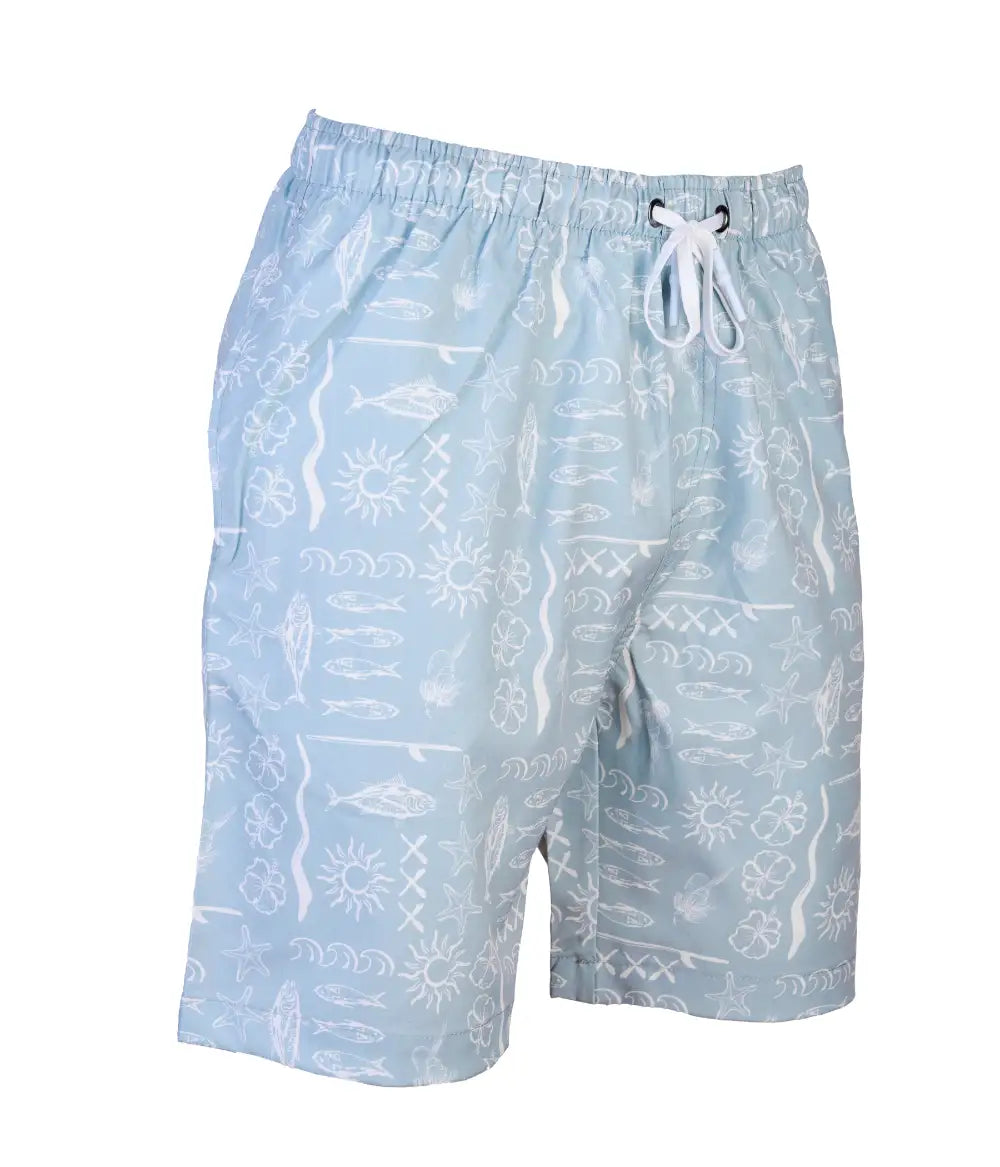 Island Life Mens Swim Short - Powder Blue