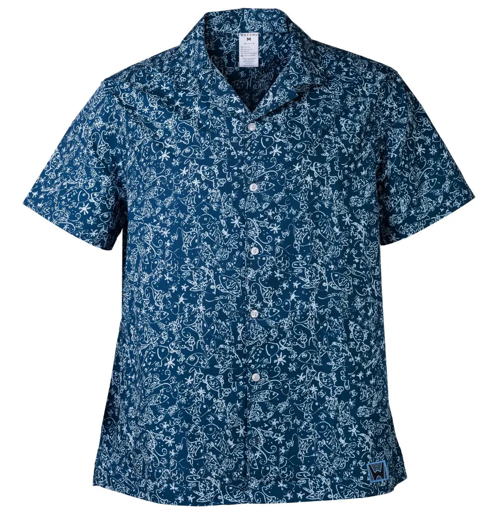 Coral Drift Shirt - Navy