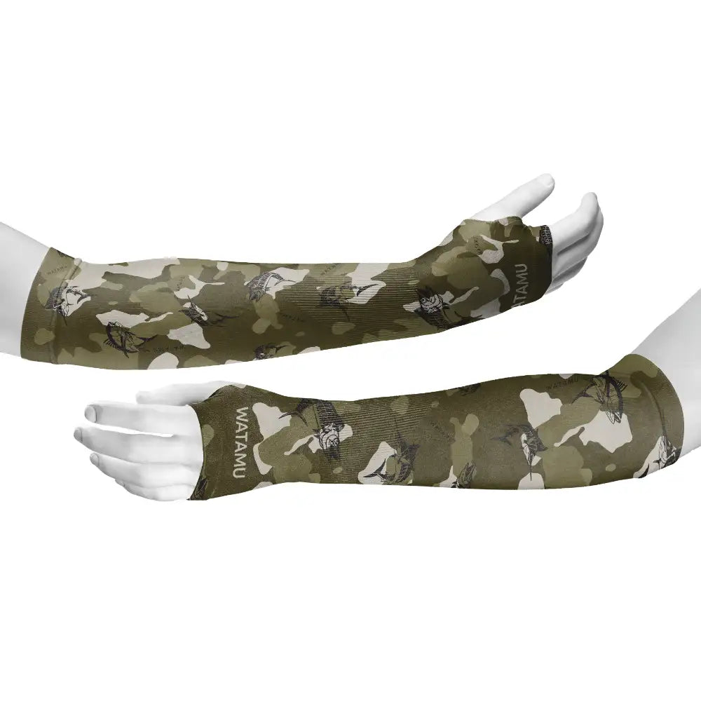 Tofu Olive Camo Sleeves - Olive Fish Camo